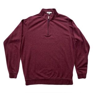 Peter Millar Merlot 1/4 Zip Pullover Sweater, Size L